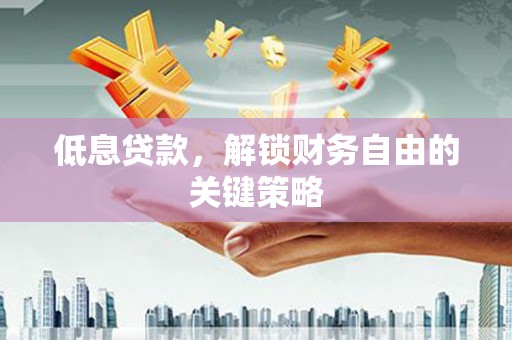 阜南低息贷款，解锁财务自由的关键策略